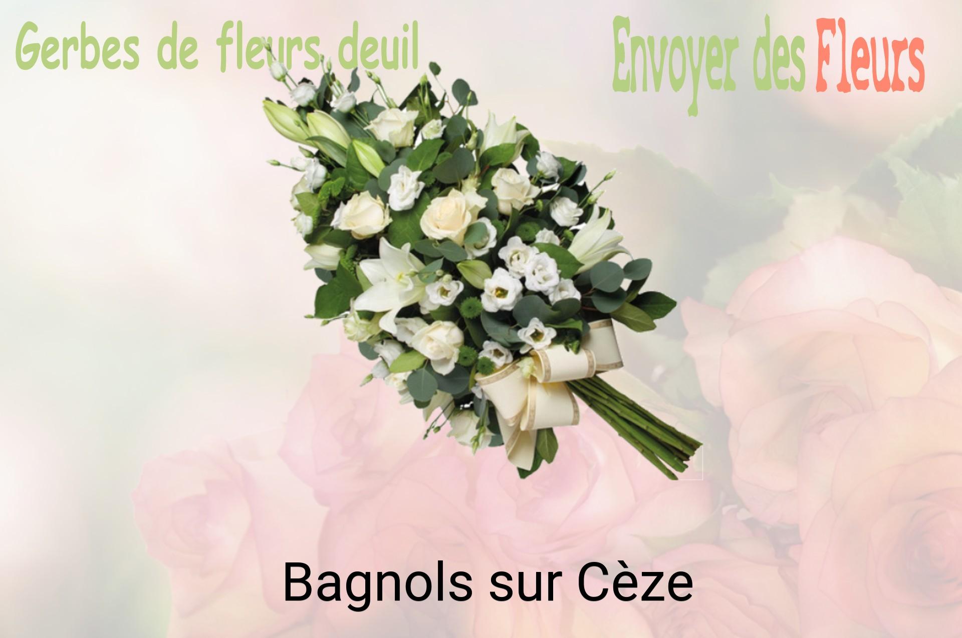 Gerbe de fleurs de deuil livrée à Bagnols-sur-Cèze